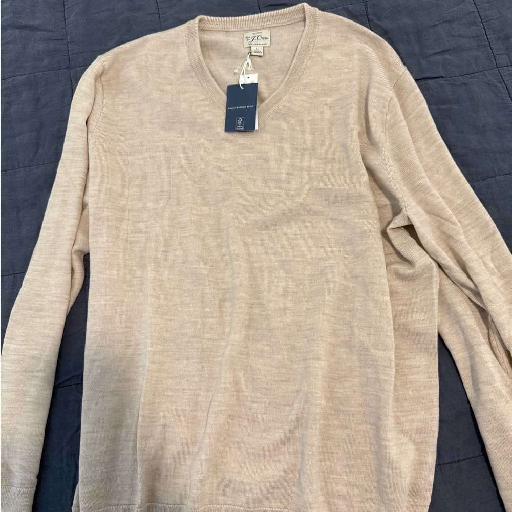 J. Crew Beige V-Neck Sweater